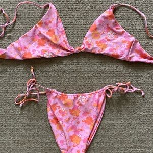 Skatie two piece bikini in cute Malibu print!